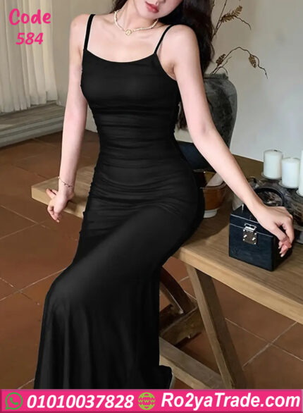 فستان لانجري أسود
