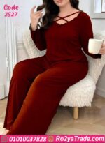 بيجامة حريمي شتوي بيج سايز نبيتي