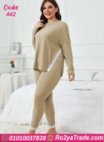 بيجامة حريمي شتوي بيج سايز كود 442