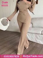 بيجامة صيفي حريمي قطعتين أوف شولدر