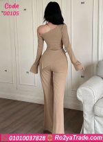بيجامة صيفي حريمي قطعتين أوف شولدر