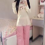 بيجامة صيفي حريمي قطعتين كيوت