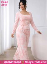 ⁦بيجامة نسائية صيفي وان سايز – كود 0150 ⁩ - الصورة ⁦2⁩