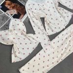 بيجامة حريمي صيفي 3 قطع كاجوال شيك – كود 029