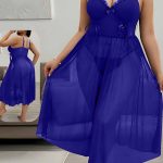 لانجري طويل شفاف بكسرات كود 0828 – تصميم أنثوي جذاب