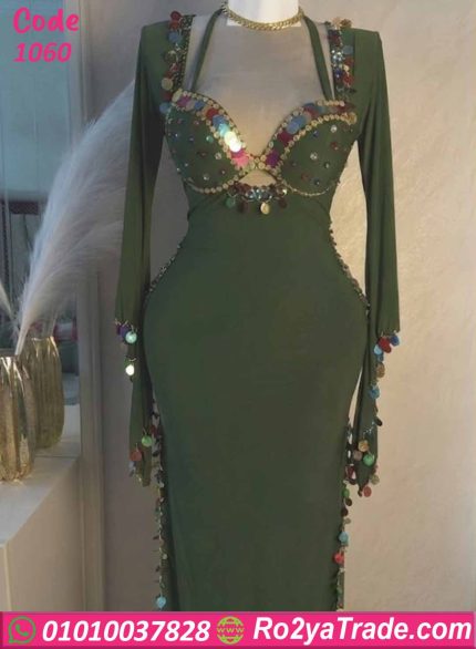 بدلة رقص وان سايز طويلة ملونة
