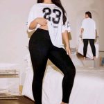 طقم بيجامة صيفي نسائي تيشيرت أبيض وليجن أسود كود 1255