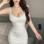 لانجري قصير حريمي أبيض دانتيل كود 160