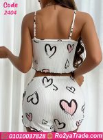 بيجامة حريمي هوت شورت صيفي قطن كود 2404