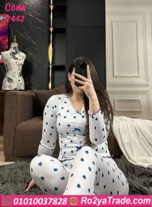 بيجامة حريمي صيفي قطن كود 2442