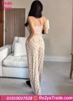 بيجامة نسائية صيفي بطبعة كرز وان سايز