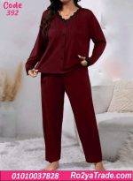 ⁦بيجامة حريمي صيفي قطن مريحة – كود 392⁩ - الصورة ⁦6⁩