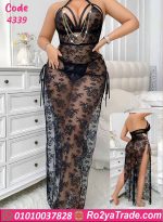 ⁦لانجري حريمي دانتيل طويل شفاف – كود 4339⁩ - الصورة ⁦2⁩