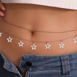 اكسسوار وسط حريمي سلاسل مع نجوم ستايل ناعم جذاب – كود 5011