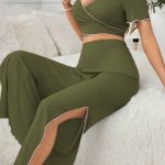 بيجامة وترنج حريمي صيفي تصميم لف مريح كود 573