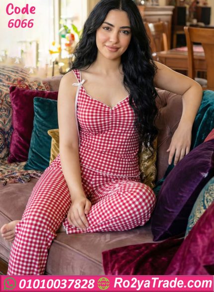 بيجامة حريمي صيفي قطن