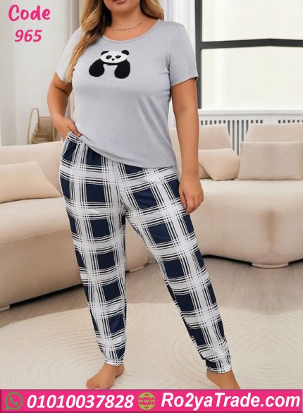 بيجامة حريمي بيج سايز باندا