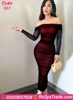 فستان سواريه حريمي أوف شولدر