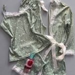 بيجامة دانتيل 3 قطع – كود 1052