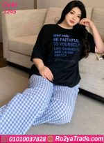 بيجامة صيفي بيج سايز كاروه