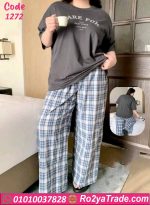 بيجامة صيفي بيج سايز كاروه