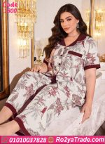 ⁦بيجامة صيفي حريمي بطبعة فيونكات – كود 1800⁩ - الصورة ⁦6⁩