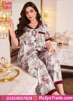 ⁦بيجامة صيفي حريمي بطبعة فيونكات – كود 1800⁩ - الصورة ⁦8⁩