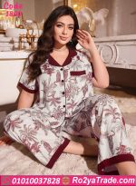 ⁦بيجامة صيفي حريمي بطبعة فيونكات – كود 1800⁩ - الصورة ⁦9⁩