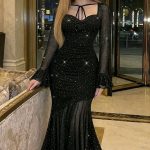 فستان سواريه حريمي ستراس طويل