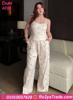 بيجامة حريمي صيفي 3 قطع بيج سايز