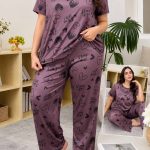 بيجامة حريمي قلوب بيج سايز – كود 8822