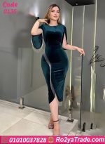 فستان سهرة أسود أنيق كود 0136