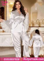 بيجامة ساتان روب بيج سايز كود 055