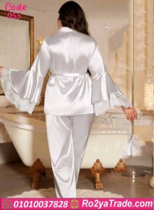 بيجامة ساتان روب بيج سايز كود 055