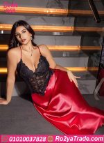 لانجري ساتان طويل بيج سايز كود 068