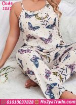 ⁦بيجامة حريمي صيفي مقاس كبير – كود 1031⁩ - الصورة ⁦5⁩
