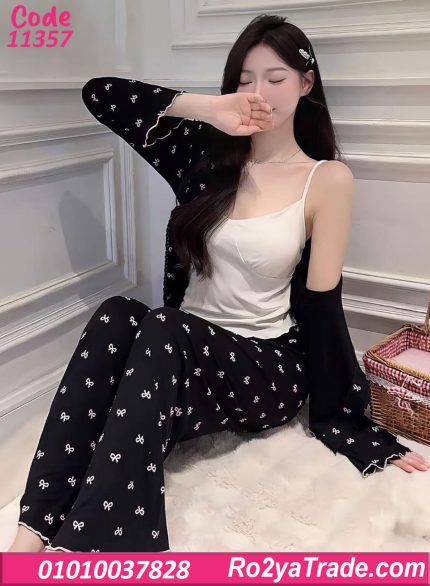 بيجامة حريمي 3 قطع