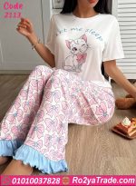 بيجامة حريمي صيفي قطة