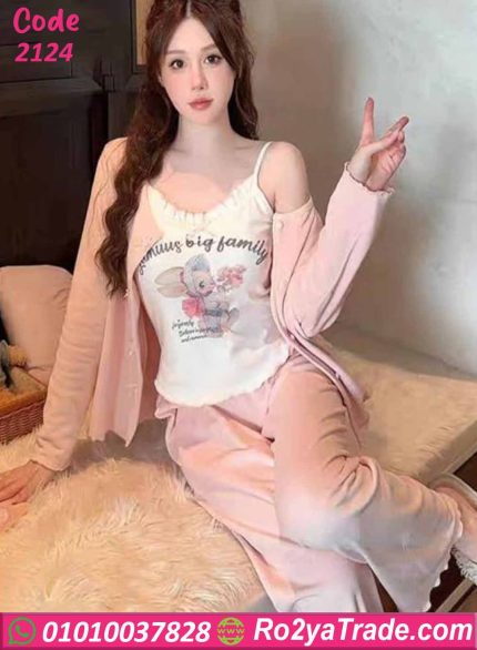 بيجامة حريمي 3 قطع