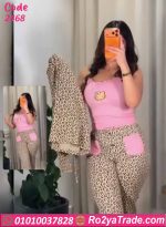 بيجامة صيفية نسائية 3 قطع تايجر