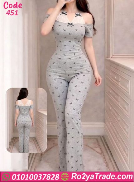 بيجامة صيفي أوف شولدر كود 451