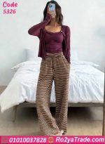 بيجامة صيفية 3 قطع كود 5326