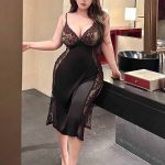 لانجري طويل دانتيل فاخر