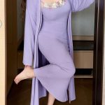 لانجري طويل زبدة بيج سايز