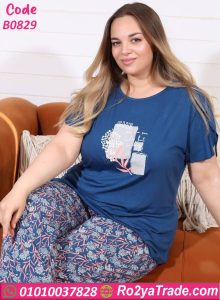 بيجامة صيفية بيج سايز B0829