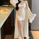 روب لانجري أبيض كود 103