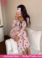 بيجامة صيفية حريمي بأكمام طويلة