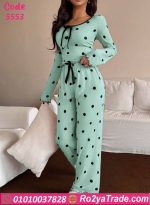 بيجامة صيفية حريمي بأكمام طويلة
