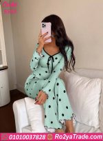 بيجامة صيفية حريمي بأكمام طويلة