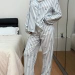 بيجامة صيفية مخططة كود 6082